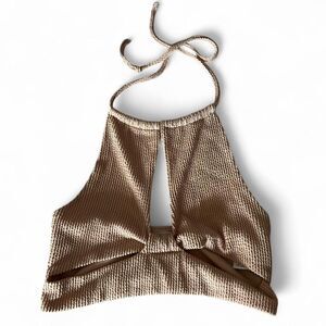 Supre Women's Tan and Brown Crop-top